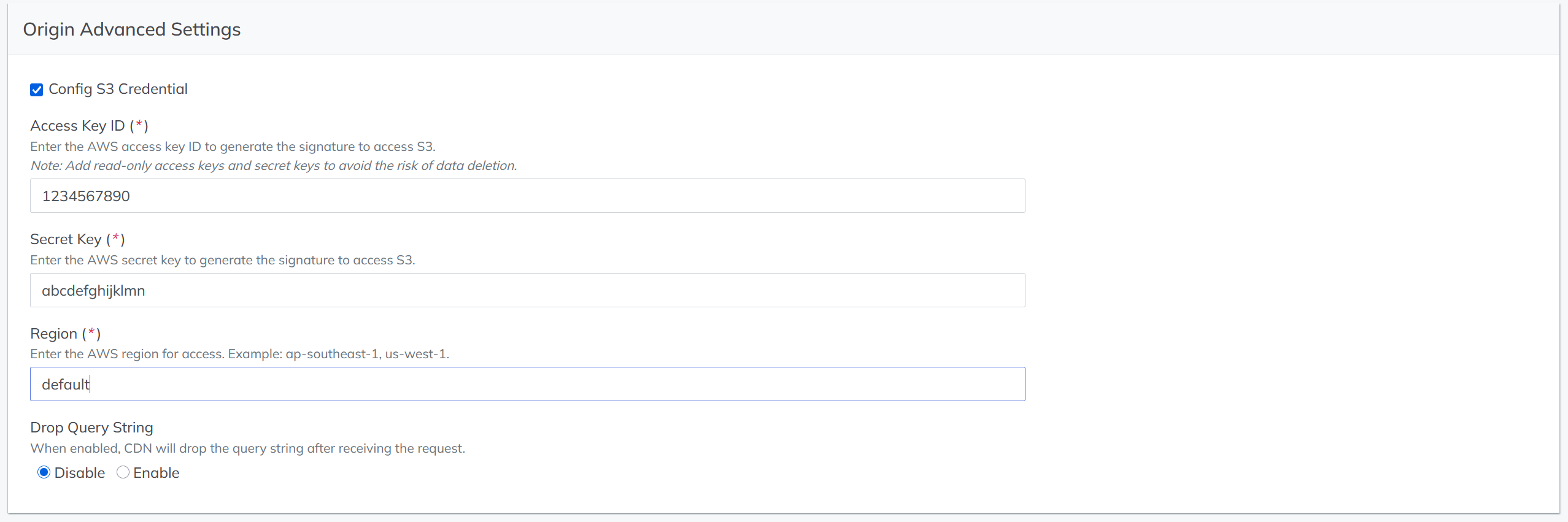 origin advanced settings