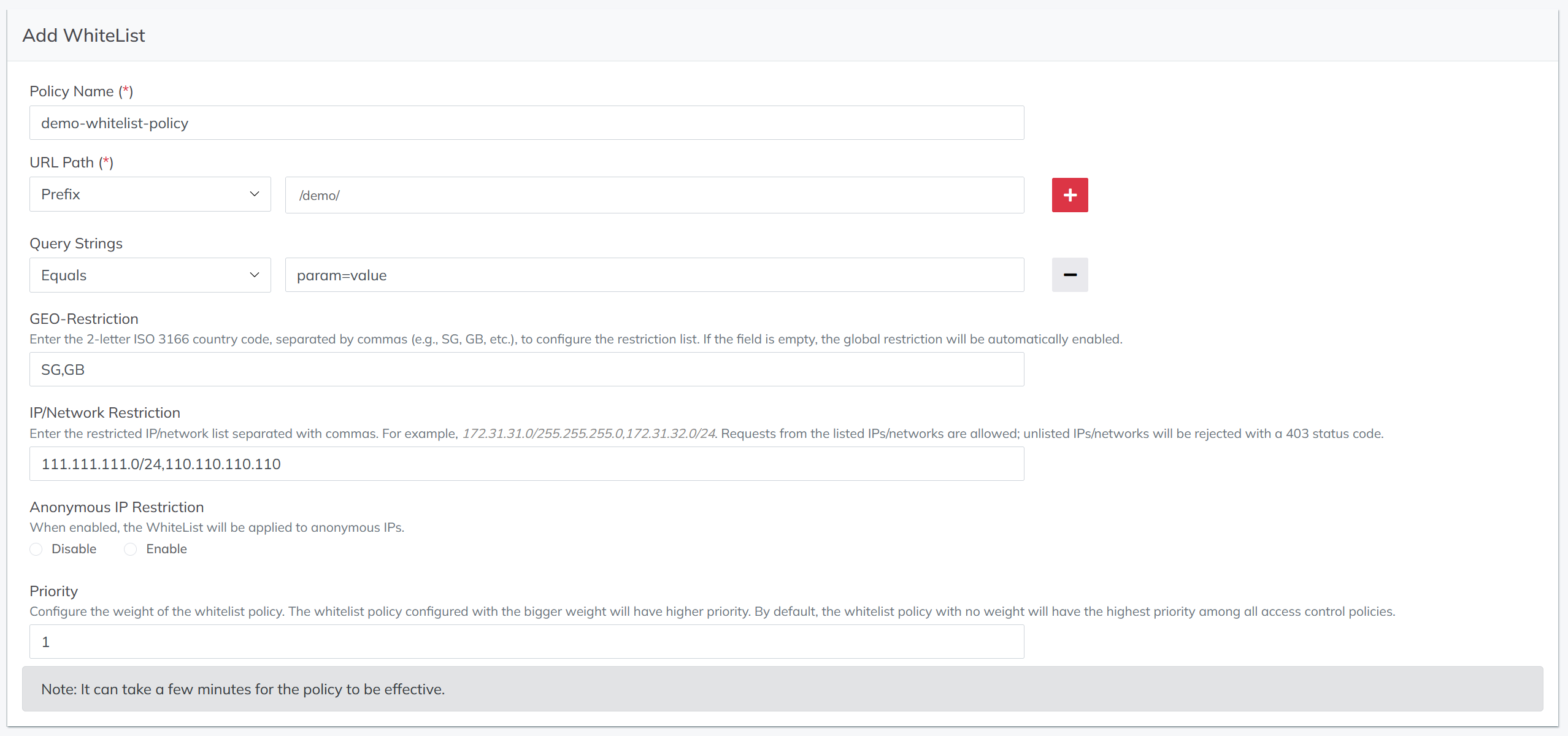 add whitelist